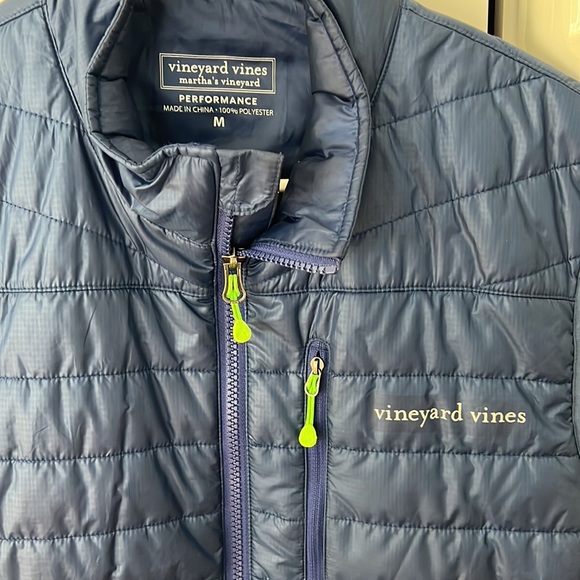 Vineyard Vines Mens puffer vest Navy Medium - Picture 2 of 4